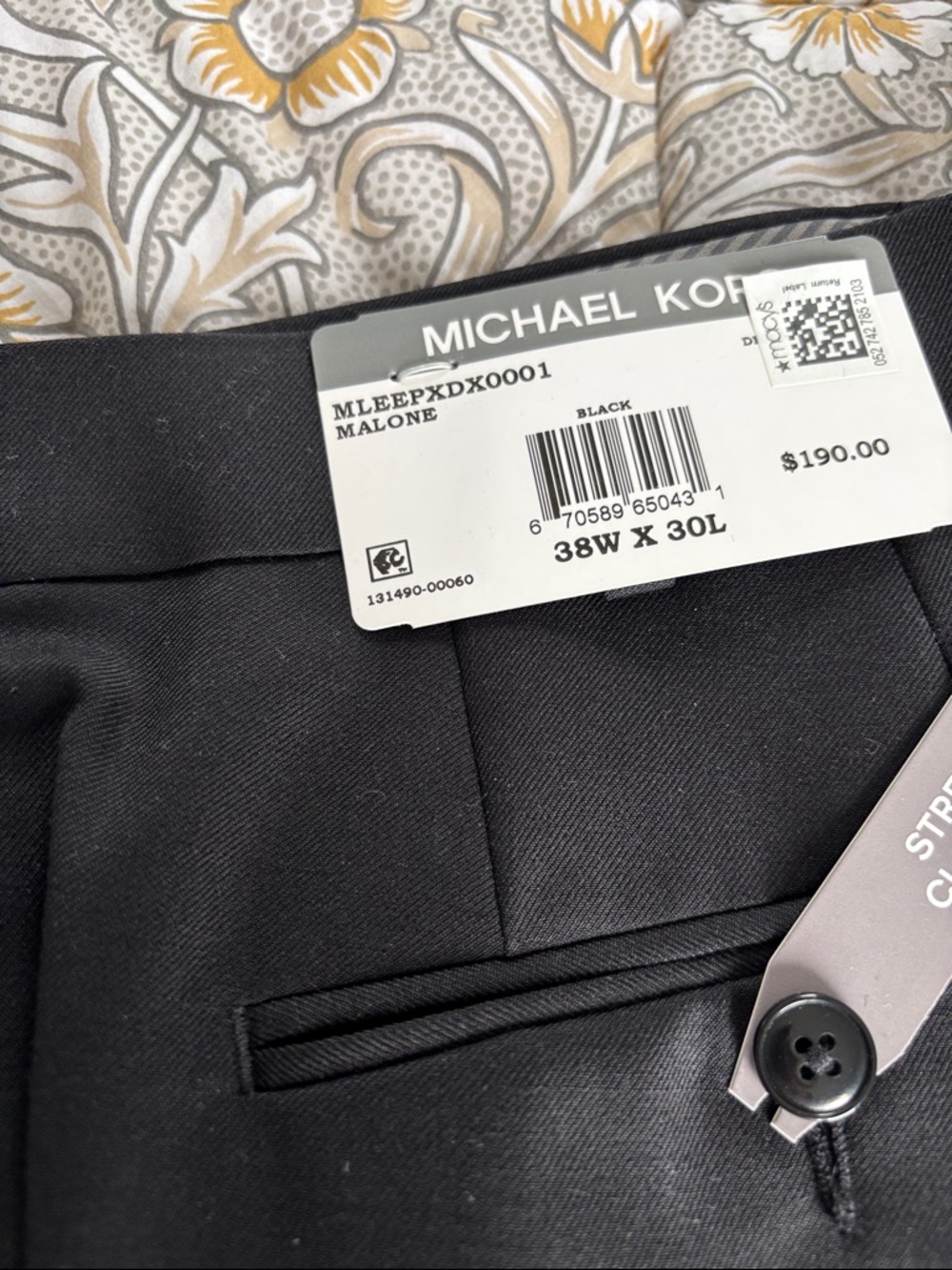 Michael Kors Malone Black Dress Pants
